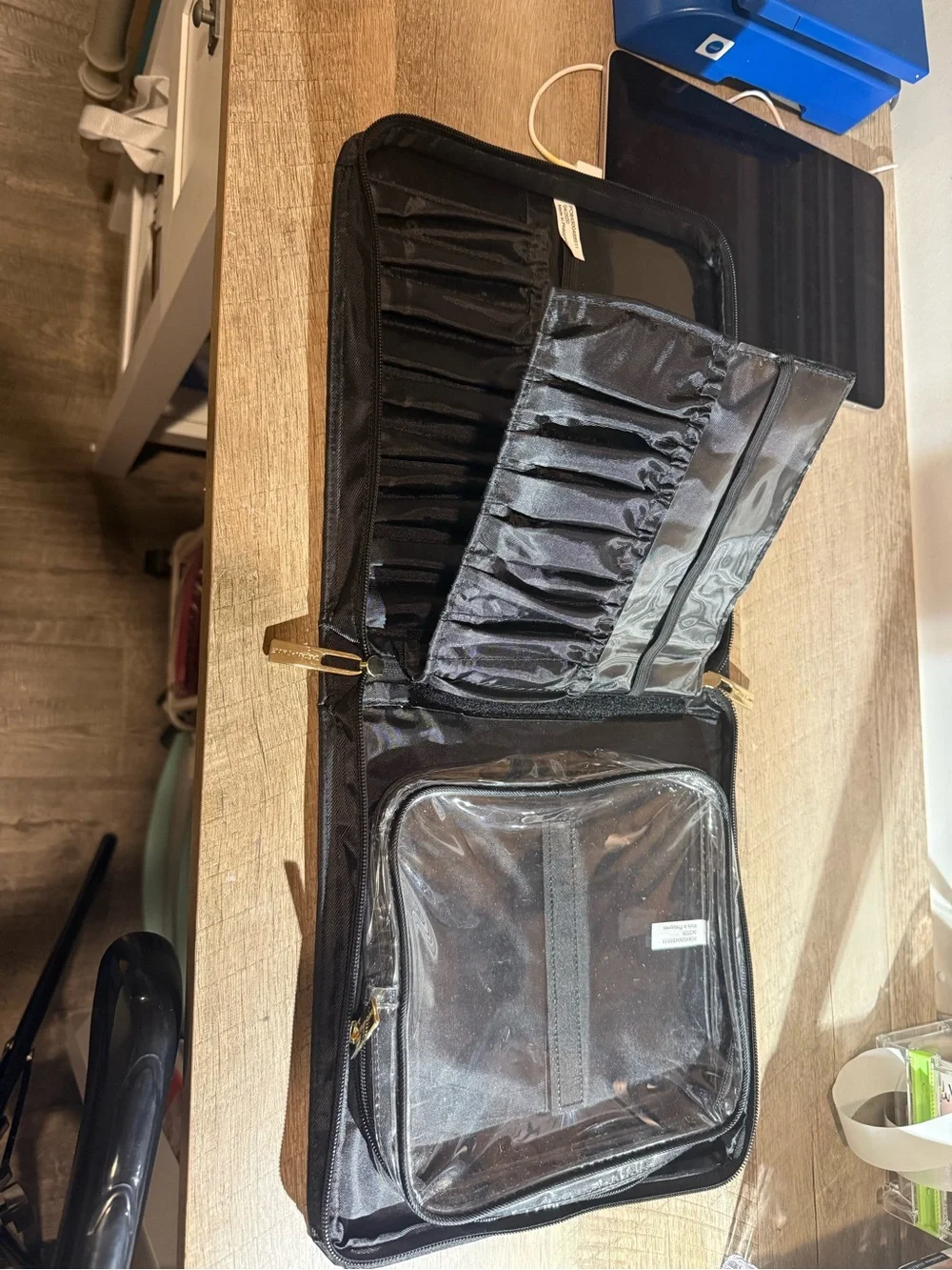 Tartan + Twine Black Makeup Cosmetic Organizer Case